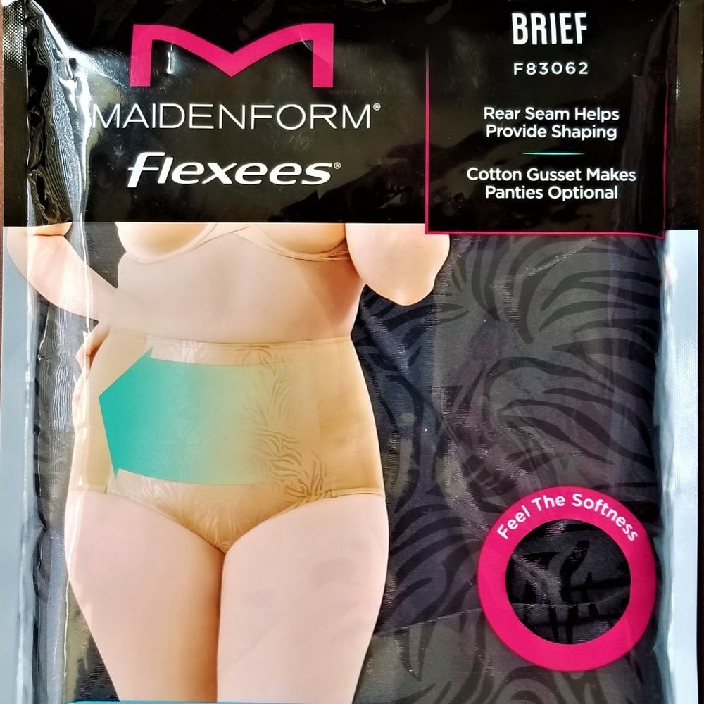 Maidenform Flexees Black Briefs Cool Comfort XL NIP